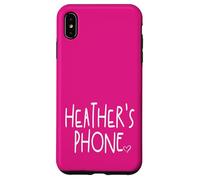 Heather Phone Prénom personnalisé Blanc Rose Coque pour iPhone XS Max