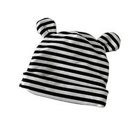 Heathes Bébé Élégant Polyvalent Chapeau Rayé Confortable Avec Une Conception D'oreille Ours Joli Coton De Casque Pour Les Nourrissons Confortable Capitule À La Mode Couverture De Casque Couvre