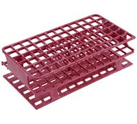 Heathrow Scientific HD27511D Onerack Rack en polyoxyméthylène pour tubes à essai intégral Rouge, Longueur 104 mm x Largeur 202 mm x Hauteur 59 mm, tubes de 13 mm
