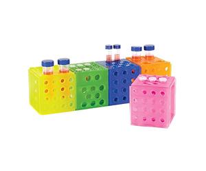 Heathrow Scientific HD29050A Lot de 5 racks encastrables en polypropylène pour tubes à essai Forme cubique 3 niveaux