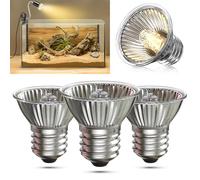 HeatingLux E27 Ampoule Chauffante, 50W UVA UVB Lampe Chauffante Tortue, 220-240V Dimmable lampe chauffante terrarium pour Tortues, Serpents, Lézards, Caméléons, Lot de 4