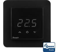 Heatit Thermostat Z-Wave Noir pour chauffage au sol électrique Régulateur de température Contrôle du chauffage