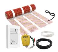 HEATIT Warmmat Système de chauffage au sol auto-adhésif électrique et thermostat ET-72 et moniteur d'alarme 60 m²