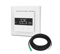 Heatit Z-TRM6 Z-Wave Plus Thermostat Régulateur de pièce avec EXT Capteur de chauffage au sol, électrique et conduite d'eau, chauffage infrarouge, couleur : blanc RAL 9003