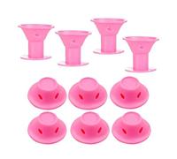 Heatless Curls, No Heat Overnight Hair Curler, Salon-Quality Hairdressing Curlers, Soft Sleeping Curling Tool Set of 10, Hair Styling for Women Home Travel, 4x4x3.5cm Pink