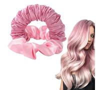 Heatless Hair Curlers,1 Pièce,Boucle Cheveux Sommeil Doux Coiffure Bricolage,Satin rose sans chaleur pour boucles nocturnes,accessoire de mode pour