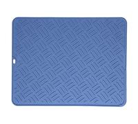 HeatResistant Mat Fireproof Silicone Mats for Kitchen Counter Nonslip and Water Proof Silicone Drying Trivets for Hot pots and Pans (bleu foncé)