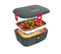 HeatsBox GO 2.0 Boite Chauffante Repas Électrique Mobile, Sans BPA, Contrôle par Application, Batterie Intégrée, Bol Anti-Fuite Gamelle Chauffante en Acier Inoxydable (925 ml), 100 W, Gris