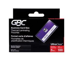 HeatSeal Laminating Pouches, 5 mil, 2 3/16 x 3 11/16, Business Card Size, 100