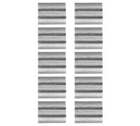 HEATSHAKING 10 Pièces Manchon Minimisant la Concentration de Contraintes Argenté en Alliage D'aluminium à Double Barillet pour Renforcement de Cadre et Fixation de Mur-rideau pour Câble en