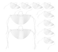 HEATSHAKING 10 pièces Masques de Cuisine Transparants Réutilisables Protection Anti-buée et Anti-éclaboussures pour Restaurants et Chefs Respirants et Confortables Couvre-bouche Plastique