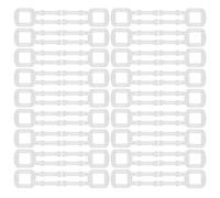HEATSHAKING 100 Pièces Boucle en Plastique Pp Transparent Chevron pour Cerclage Manuel Visibilité Facile, pour Emballage et Expédition Polyvalente