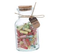 HEATSHAKING 1ensemble Capsules De Messages Bouteille De Jars Transparentes pour Amoureux Lettres Secrets Et Souvenirs à pour Anniversaire Saint-Valentin Et Occasions Spéciales