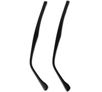 HEATSHAKING 2 Paires de Branches de Lunettes de Rechange en Métal Noir, Accessoires Confortables et Brillants pour Maintien Sécurisé des Lunettes