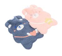 HEATSHAKING 2 pièces Bouillotte Eau Chaude Portable Chauffe-mains Injection Eau Hiver Chaud Cartoon Ours Pratique pour Bureau et Maison Couleur Aléatoire Couleur Aléatoire