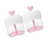 HEATSHAKING 2 Pièces Distributeur de Mousse Transparent pour Du Visage Lot de Mousseur à Innovant avec Design Cœur Outil de Nettoyage Doux pour Voyage Usage Couleur Rose