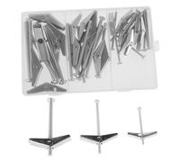 HEATSHAKING 24 pièces Kit de Boulons à Bascule Galvanisés pour Fixation Murale Chevilles Résistantes pour Cloison Sèche Montage Plafond Facile à Installer et Retirer