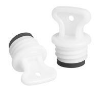 HEATSHAKING 2pcs Petits Bouchons pour Paquet Chauds en Caoutchouc Blanc, Bouchons de Rechange Étanches et Réutilisables pour Bouillottes, Adaptés la Cuisine et Salle à Manger