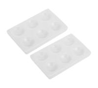 HEATSHAKING 2pcs Plaque à Points en Céramique pour Essais Chimiques 6 Trous, Facile à Nettoyer, Design Moderne et Polyvalent pour Expériences Scientifiques