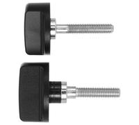 HEATSHAKING 2pcs Vis de Fixation en Acier Inoxydable pour Perche à Selfie, Boutons de Serrage Noirs, Accessoires pour Rails en T, Outils Polyvalents pour Réparation