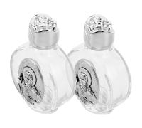 HEATSHAKING 2pièces Bouteille Verre Portable Décorative Relief pour Mariage Fête Église Baptême Bénédiction Mariage Fête Église Baptême Bénédiction