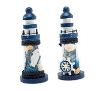 HEATSHAKING 2pièces Phare Décoration pour Maison Chambre Salon Ornement Style Méditerranéen Lot de Phares Accrocher