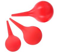 HEATSHAKING 3 pièces Kit de Ballons Aspiration Auriculaire Caoutchouc Rouge Nettoyage Doux et Puissant pour Adultes Garçon Fille et Embouts Lisses et Antidérapants