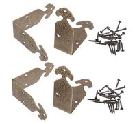 HEATSHAKING 4 Ensembles Protections Angle Cuivre pour Boîte à Bijoux et Boîtes Bois Lot de Design Vintage Rétro Résistantes et Décoratives Protège Coins Meubles