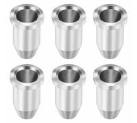 HEATSHAKING 6 Embouts de Cordes en Alliage Argenté pour Guitare Électrique, Boucle de Montage Traversante, Pack de 6 Pièces pour Réparation et Accessoires DIY