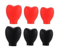 HEATSHAKING 6 Pièces Couvre Pinceaux de Maquillage Silicone Lot de Protection Durable pour Pinceaux de Maquillage à Pratique pour Voyage Reutilisable et Facile à Nettoyer Rouge et Noir