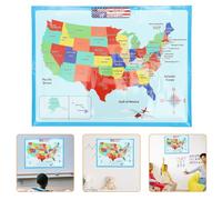HEATSHAKING Affiche Facile à Utiliser Carte des États Américains Préscolaire Éducative Résistante à L'usure en Papier Synthétique Plusieurs styles pour Garçon et Filles en Plusieurs styles
