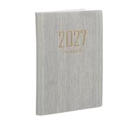 HEATSHAKING Agenda Écriture Fluide 2027 Compact en Papier et Pu Beige Format Poche Style Moderne pour Bureau et Voyage pour Étudiants et Enseignants
