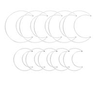 HEATSHAKING Anneaux Attrape-rêves Lune en Métal Argenté Lisse et Résistant, Lot de 10 Pièces pour Décoration DIY et Artisanat Fait Main Mandalas