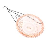 HEATSHAKING Bain Oiseau Suspendu Extérieur Plastique Bac Eau pour Colibris Antidérapant et Léger Facile à Installer pour Jardin et Terrasse Rose