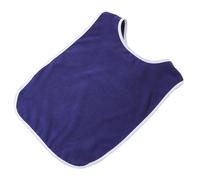HEATSHAKING Bavoir pour Personnes Âgées en Polyester Bleu Lavable, Protection Vêtements pour Repas, Grand Bavoir Pratique pour Seniors la Maison Pendant le Repas