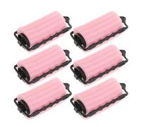 HEATSHAKING Bigoudis en Éponge Rose Lot de 6 sans Chaleur pour Cheveux Longs Confortables pour Dormir, Gain de Temps, Usage Professionnel Domicile