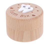 HEATSHAKING Boîte à Dents de Lait Coffret Souvenir Mignon en Bois Garçon pour Garçon et Filles Rangement Sûr pour Dents Perdues et Cheveux