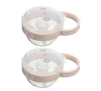 HEATSHAKING Boîte à Tétines Blanche 2pcs en Pp Attache Crochet Fiable, Portable à Couches ou Poussette, Rangement Hygiénique pour Sucette Bébé