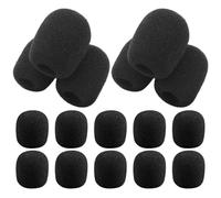 HEATSHAKING Bonnettes Anti-Vent en Mousse pour Microphone Casque Housses Souples 50 Pcs 20X15X5 MM Noir Protections Micro Amplificateur Légères et Compatibles pour Usage Musical et