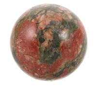 HEATSHAKING Boule en Cristal Naturel de Jaspe Vert Poli Lisse, Décoration Élégante et Polyvalente pour Bureau ou Yoga, Accessoire Décoratif Sphérique Charme Naturel