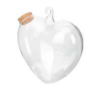 HEATSHAKING Bouteille Décorative Suspendue en Verre Transparent 14 Cm Bouchon en Bois, Récipient à Vœux D’étoile Origami pour Décoration Intérieure et Bricolage