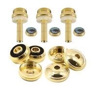 HEATSHAKING Boutons de Piston Couvre-boutons Créatifs pour Trompette Ensemble de 12 en Métal Doré pour Améliorer Précision et Fluidité, Accessoire pour Trompettistes