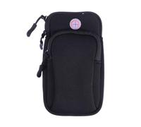 HEATSHAKING Brassard de Sport Étanche en Néoprène Poche Zippée et Trou pour Écouteurs, Brassard Ajustable pour Téléphone Portable, Course Cyclisme