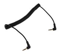 HEATSHAKING Câble Audio 3,5 Mm Enroulé à Double Angle Droit avec Transmission Audio sans Interruption, Revêtement en Cuivre et Caoutchouc pour Téléphones et Tablettes en Déplacement