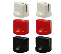 HEATSHAKING Capuchons de Boutons de Contrôle du Volume pour Guitare Électrique et Basse 6pcs en Plastique Accessoires de Pièces D'instrument, Remplacement Pratique