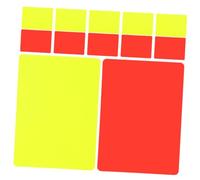 HEATSHAKING Cartons D'arbitre de Football Haute Visibilité en PVC 24 Pièces Jaune et Rouge Portable, pour Matchs Amicaux et Compétitions de Football