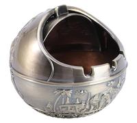 HEATSHAKING Cendrier de Bureau Décoratif en Alliage de Zinc Forme Éléphant Couleur Cuivre Antique 1 Pièce Conteneur à Mégots Créatif pour Maison et Bureau