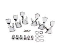 HEATSHAKING Chevilles Daccordage pour Guitare Lr Chrome Têtes Mécaniques Compatibles Cordes Acier Accessoires Banjo et Guitare Électrique ou