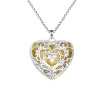 HEATSHAKING Collier en Alliage de Fer Léger et Confortable Cœur Creux Pendentif pour Femmes Élégant et Mode, pour Occasions Spéciales et Soirées Dansantes