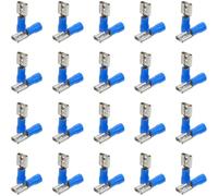 HEATSHAKING Connecteurs à Fourche Isolés Électriques 100 Pcs Kit de Connecteurs à Sertir en Cuivre Fdd2-250 Cosses à Sertir à Épissure Rapide Manchons PVC Usage Électroménager et Industriel